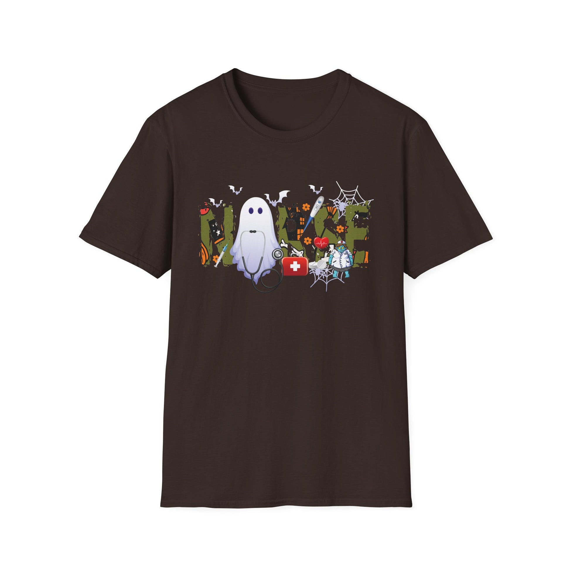 Cute Halloween Nurse Nursing Zombie Halloween Pattern TeeUnisex Softstyle T-Shirt