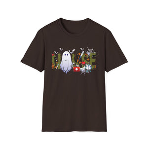 Cute Halloween Nurse Nursing Zombie Halloween Pattern TeeUnisex Softstyle T-Shirt