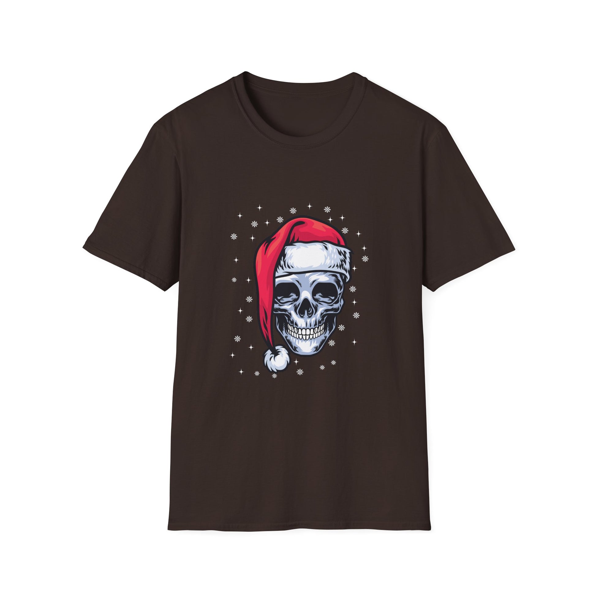 Christmas Skull T-Shirt — Santa Hat Skull Holiday Tee