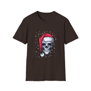 Christmas Skull T-Shirt — Santa Hat Skull Holiday Tee