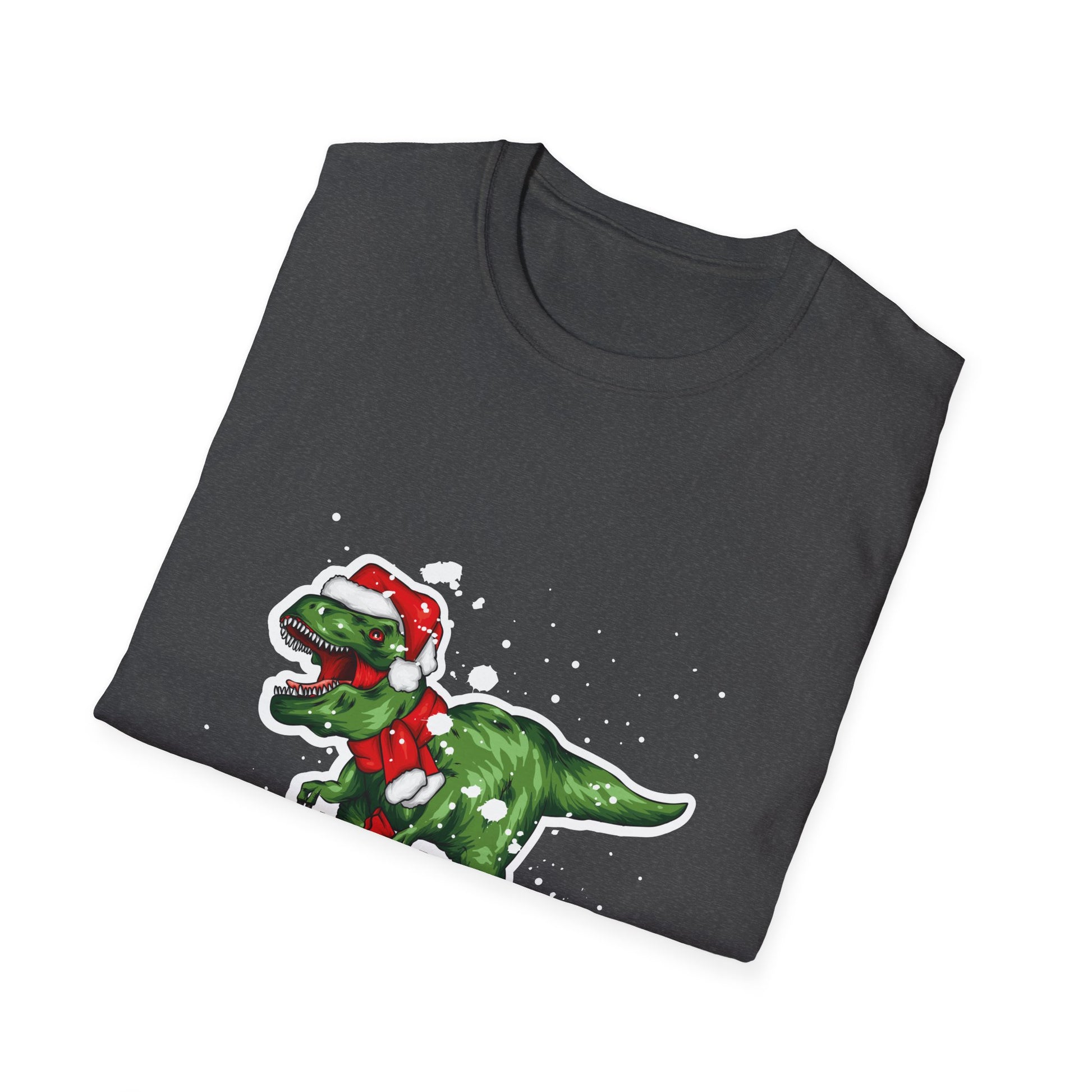 Christmas T‑Shirt — Festive Santa T‑Rex Holiday Graphic Tee