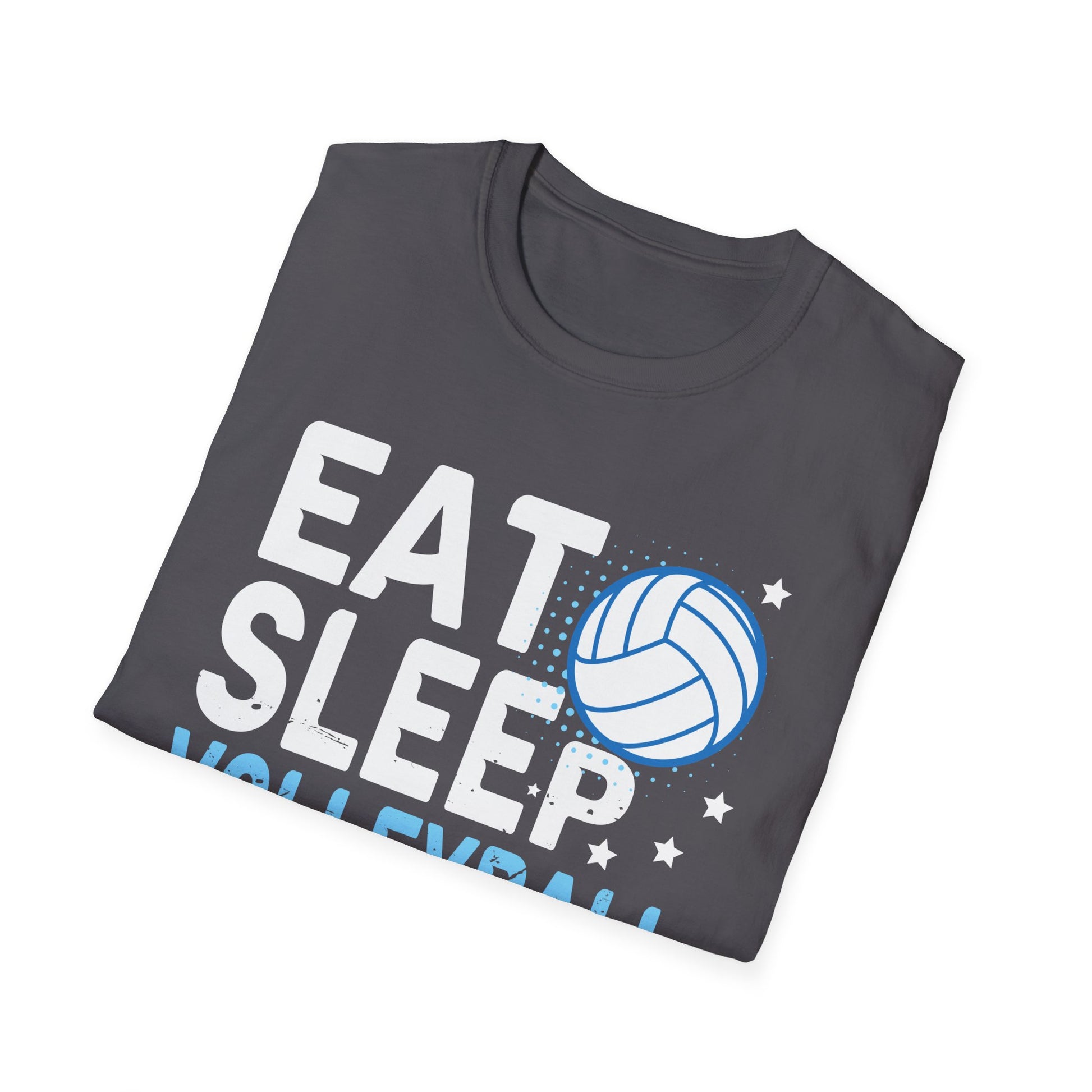 Eat Sleep Volleyball Repeat colorful teen girls women kids Unisex Softstyle Tee