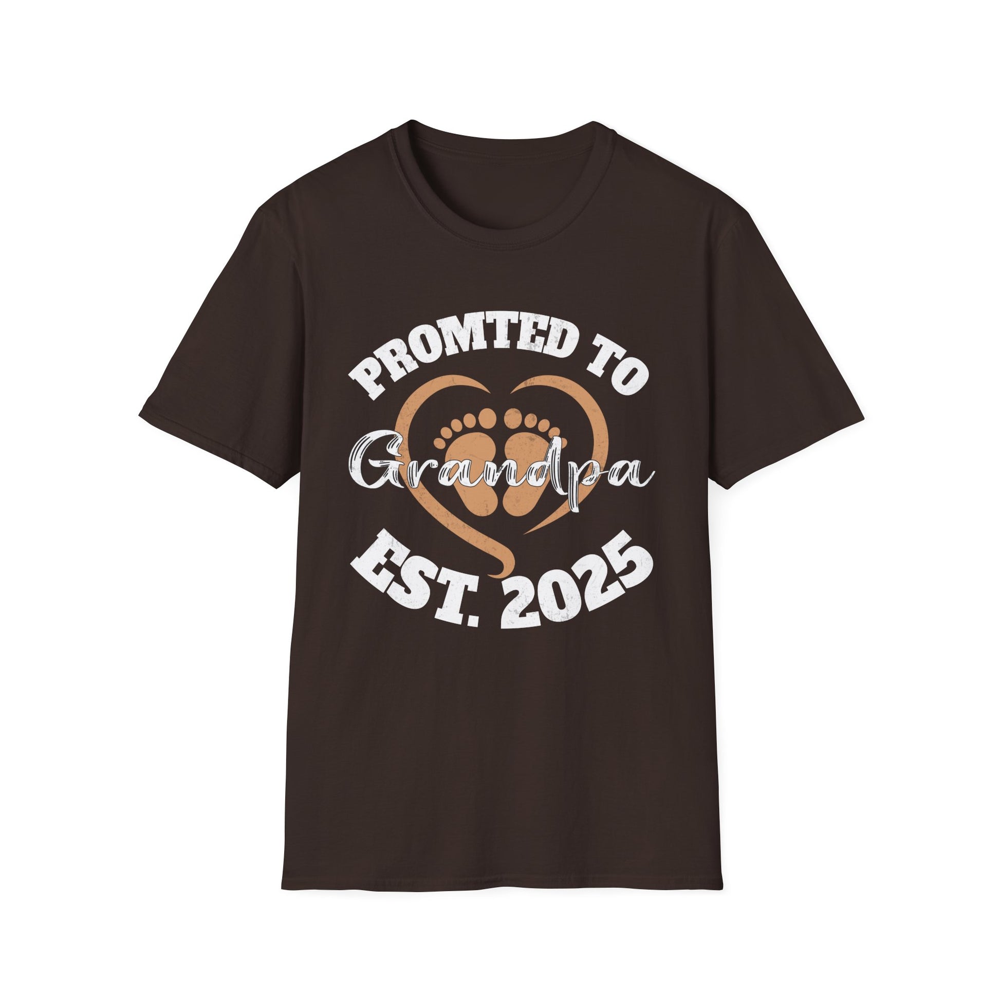 Promoted to Grandpa Est. 2025 T-Shirt — New Grandpa Announcement Tee