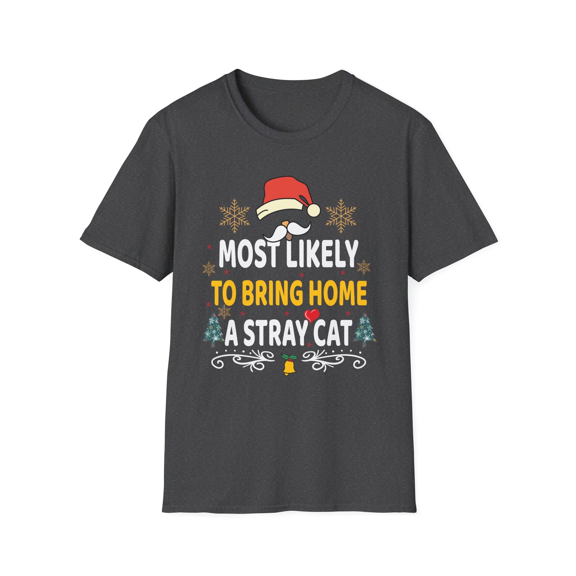 Most Likely To Bring Home A Stray Cat Matching Christmas T-Shirt