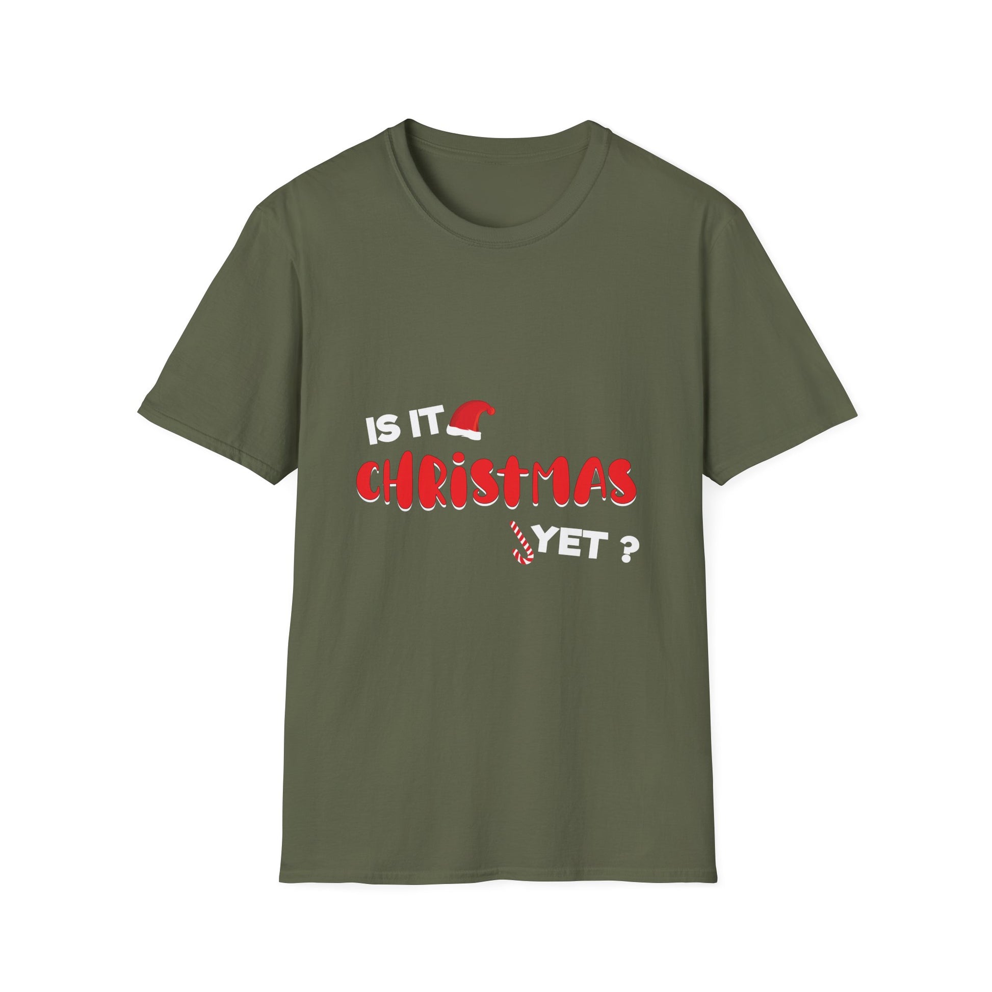 Is It Christmas Yet? T-Shirt — Funny Holiday Graphic Tee