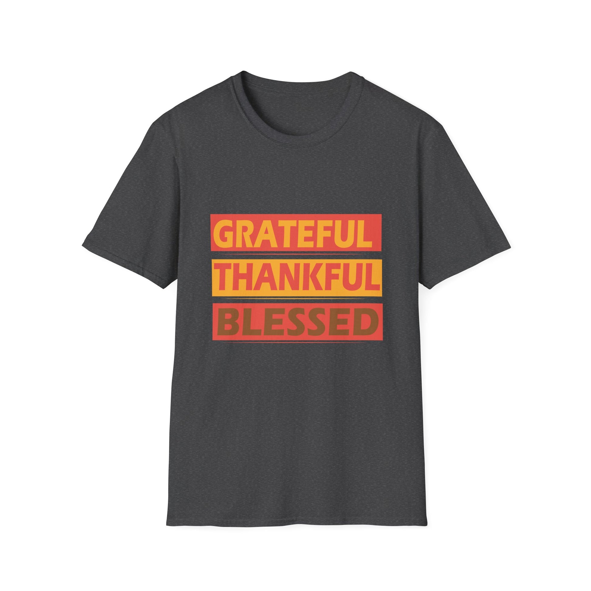 Grateful Thankful Blessed T-Shirt — Fall Thanksgiving Inspirational Tee  Unisex T-Shirt