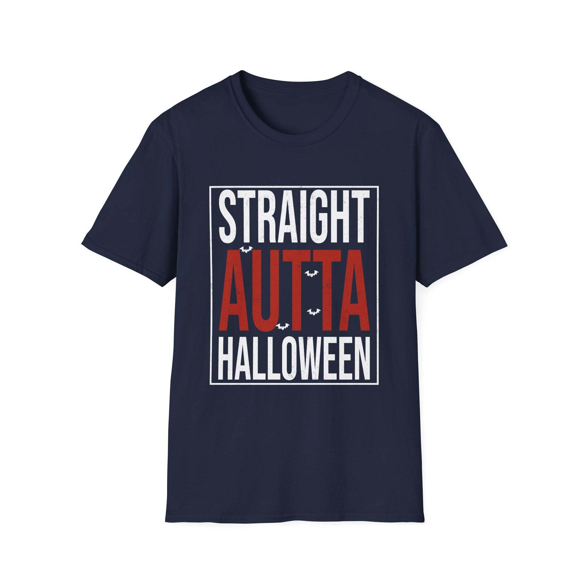 Straight Outta Halloween T-Shirt — Funny Halloween Tee with Bats