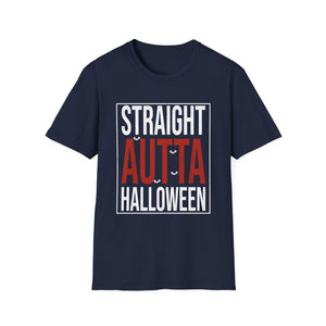 Straight Outta Halloween T-Shirt — Funny Halloween Tee with Bats
