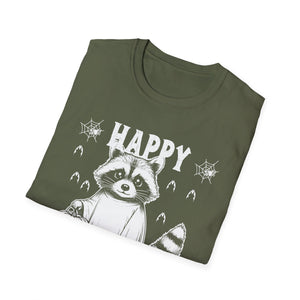 Happy Halloween Raccoon T-Shirt — Cute Ghost Costume Pumpkin Tee