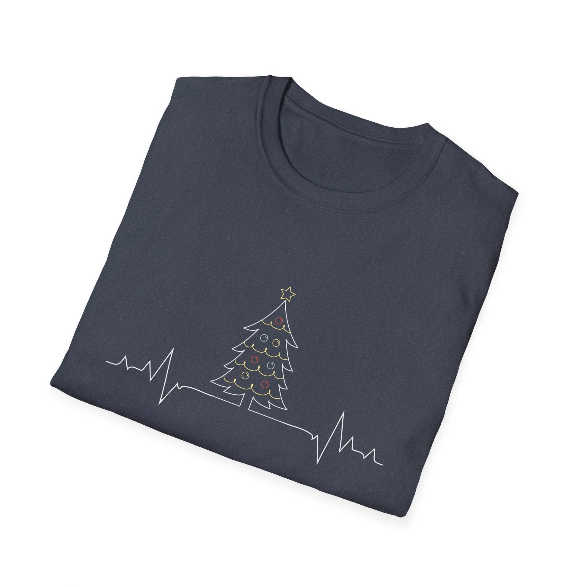 Christmas Heartbeat Xmas Christmas Tree Heartline Unisex T-Shirt
