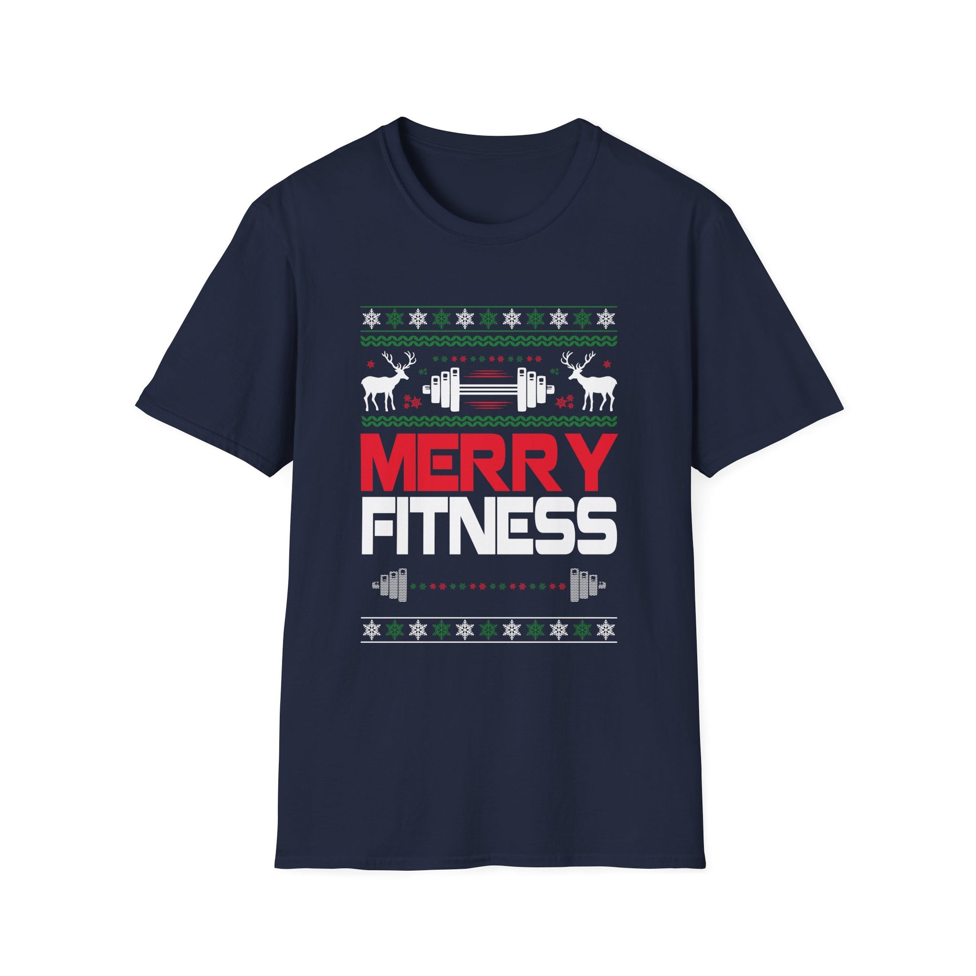 Christmas Gym Workout Ugly Christmas Merry Fitness Unisex T-Shirt