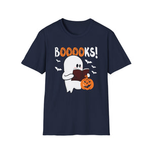 Halloween Ghost Booklover T-Shirt — 