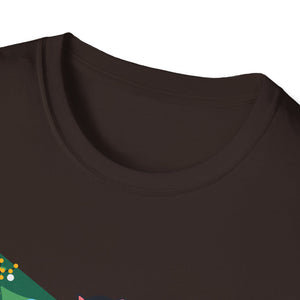 Christmas Cat T‑Shirt — 'WHAT?' Funny Holiday Cat Knocked Over Tree Tee