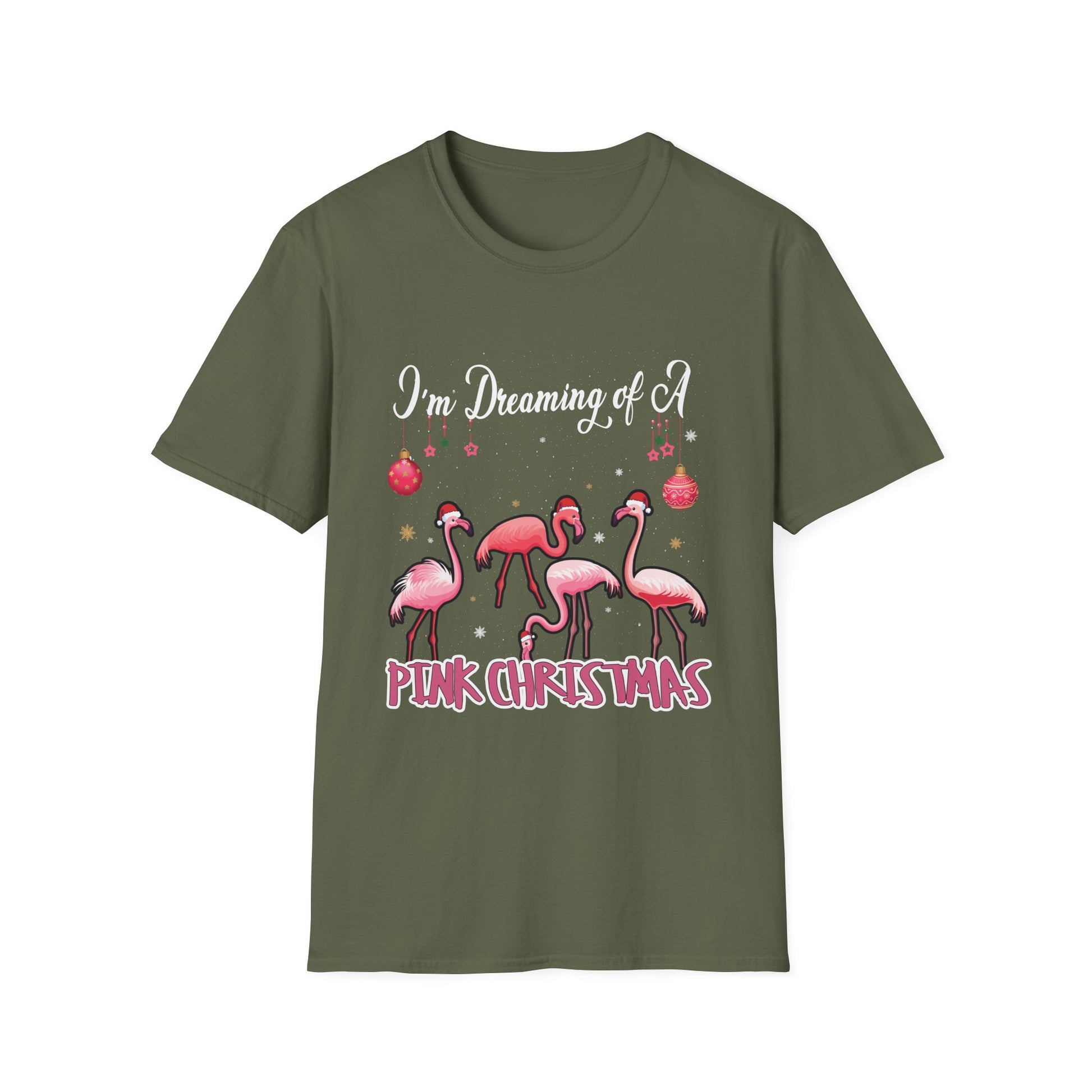 I'm Dreaming of a Pink Christmas Flamingo T-Shirt