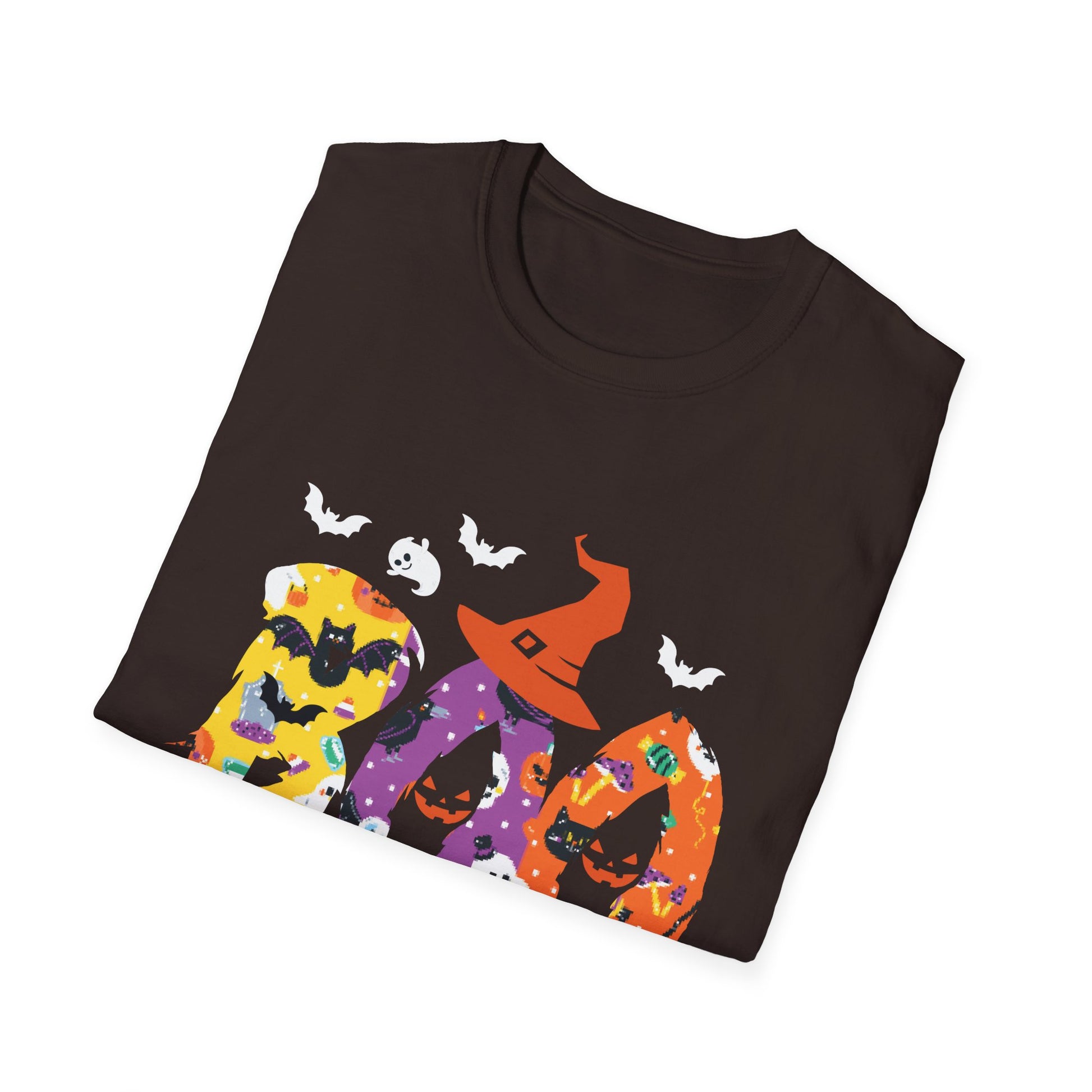 Happy Halloween Boo Spiders Witch Hat Halloween TeeUnisex Softstyle T-Shirt