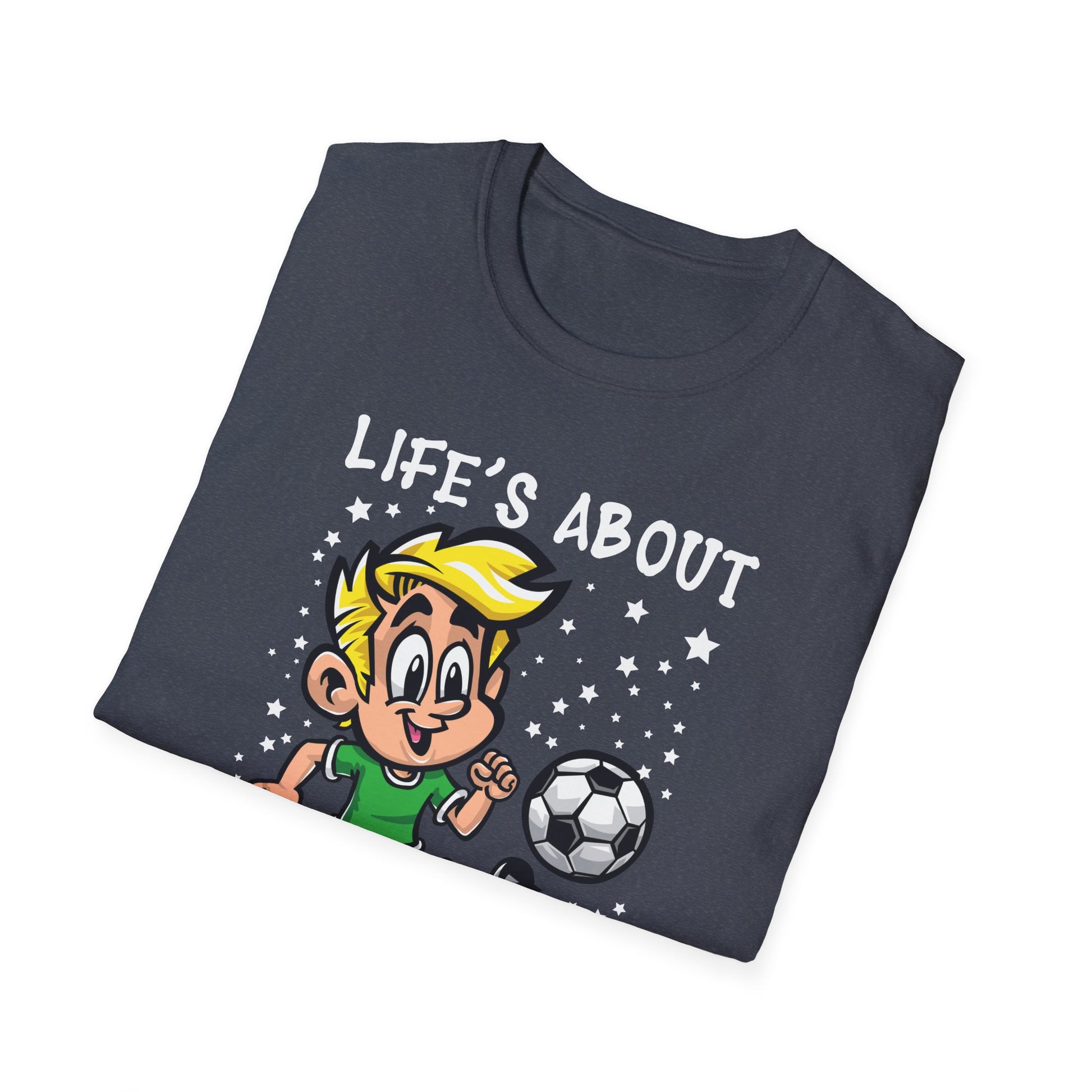Life's About Goals Soccer Player Boys Kids Youth Unisex T-Shirt