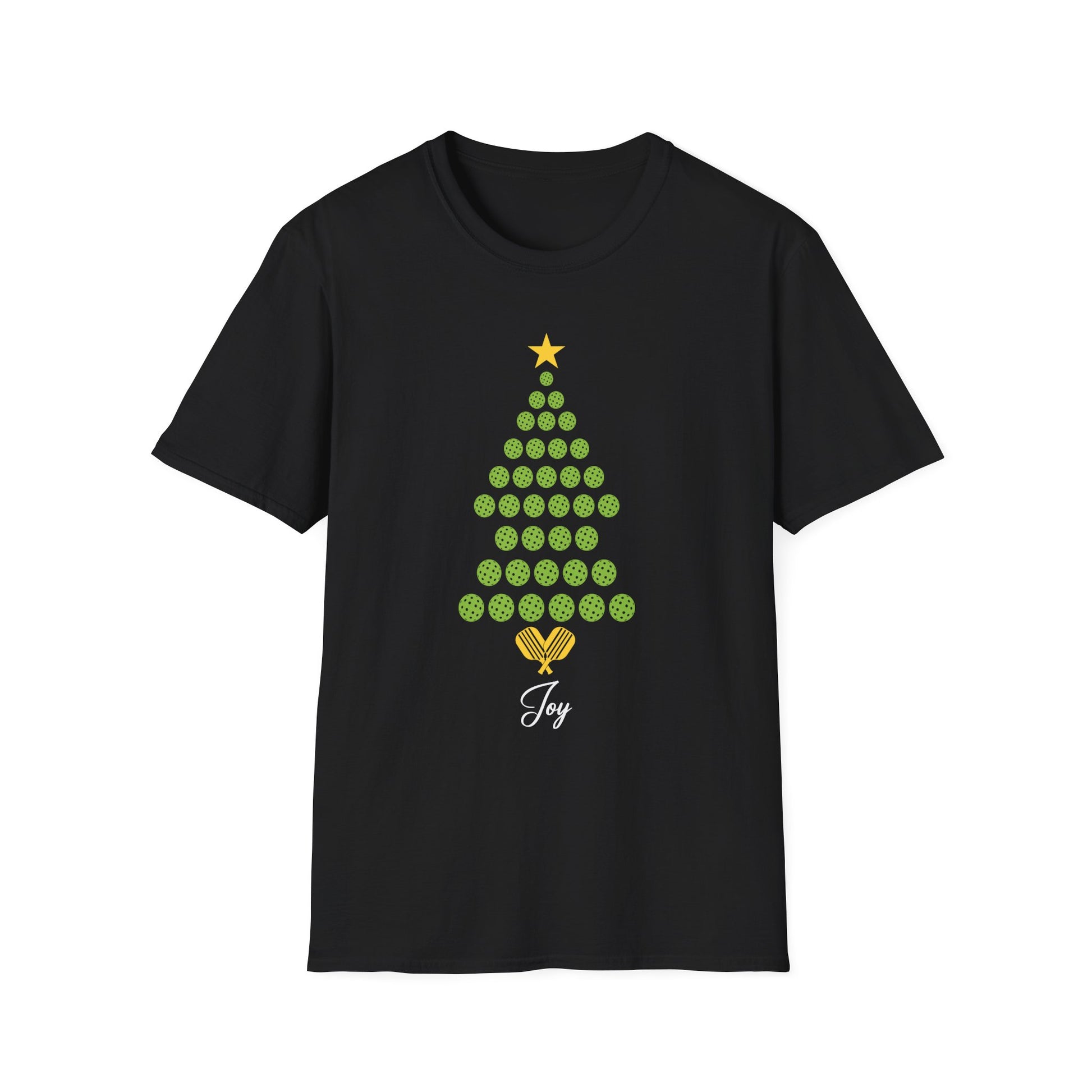 Christmas Pickleball Design_ Christmas Tree Unisex T-Shirt