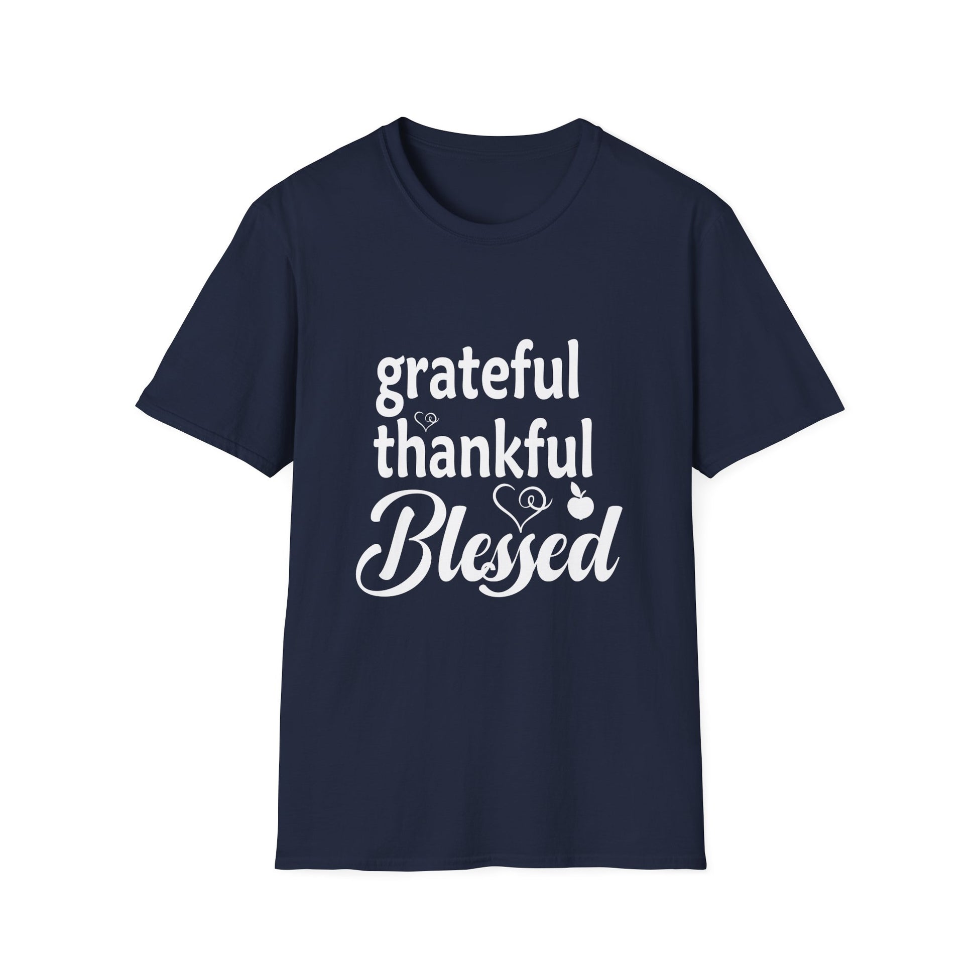 Grateful Thankful Blessed T-Shirt — Inspirational Faith Tee
