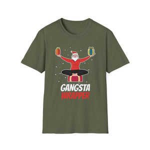 Funny Christmas Pajama Gangsta Wrapper Christmas Unisex Softstyle T-Shirt