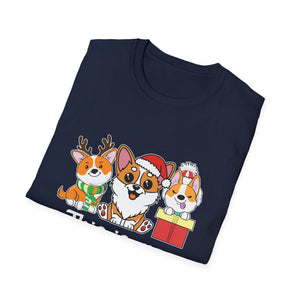 Christmas Pajama T-Shirt — Cute Corgi Trio Holiday Tee
