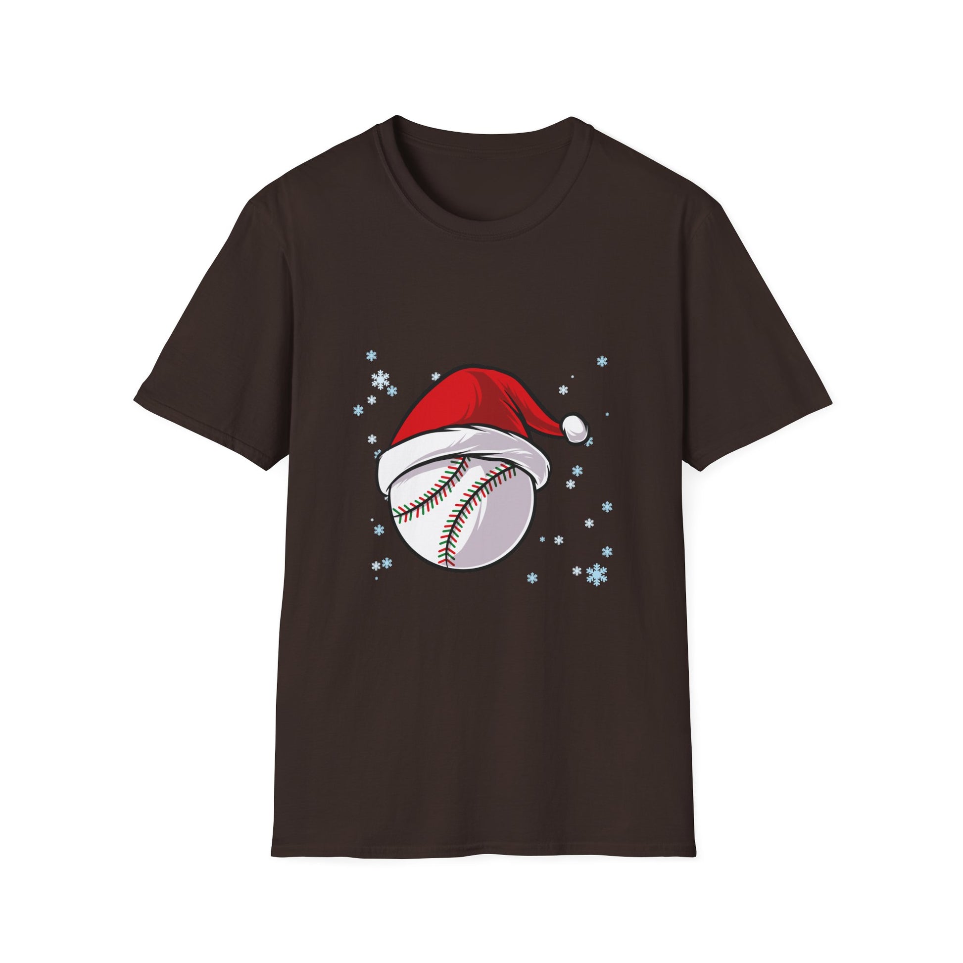 Christmas Baseball Xmas Santa Sports Hat Ball Kids Boys Men Unisex T-Shirt
