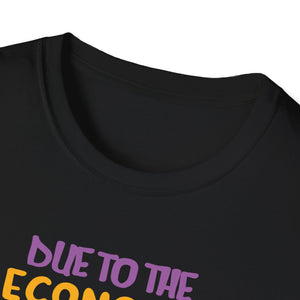 Halloween T-Shirt — “Due to the Economy This Is My Halloween Costume” Pumpkin Witch Tee