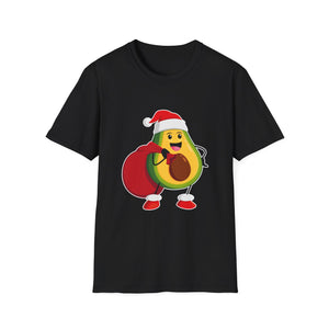 Christmas Avocado Santa Hat Christmas Avocado Unisex T-Shirt