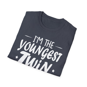 Twins Shirts Birthday Funny Siblings Youngest Twin  Unisex T-Shirt