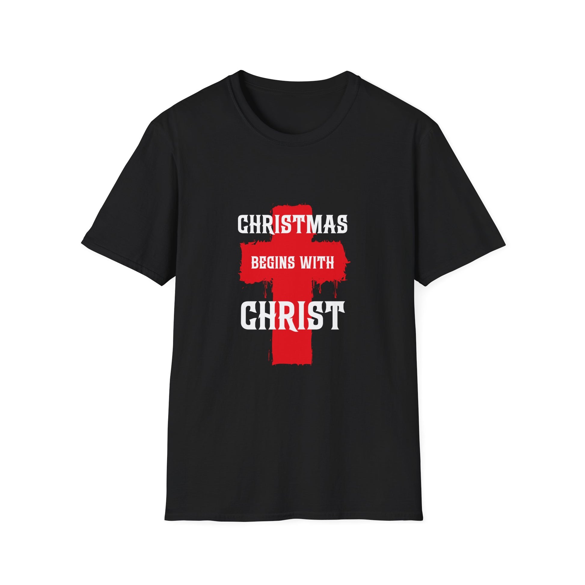 Christmas begins with Christ Jesus Christian Christmas Unisex T-Shirt
