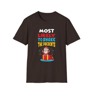 Most Likely To Fix Santa Sleigh Christmas Believe Santa T-Shirt