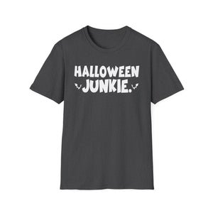 Halloween Junkie T-Shirt — Funny Halloween Tee with Bats