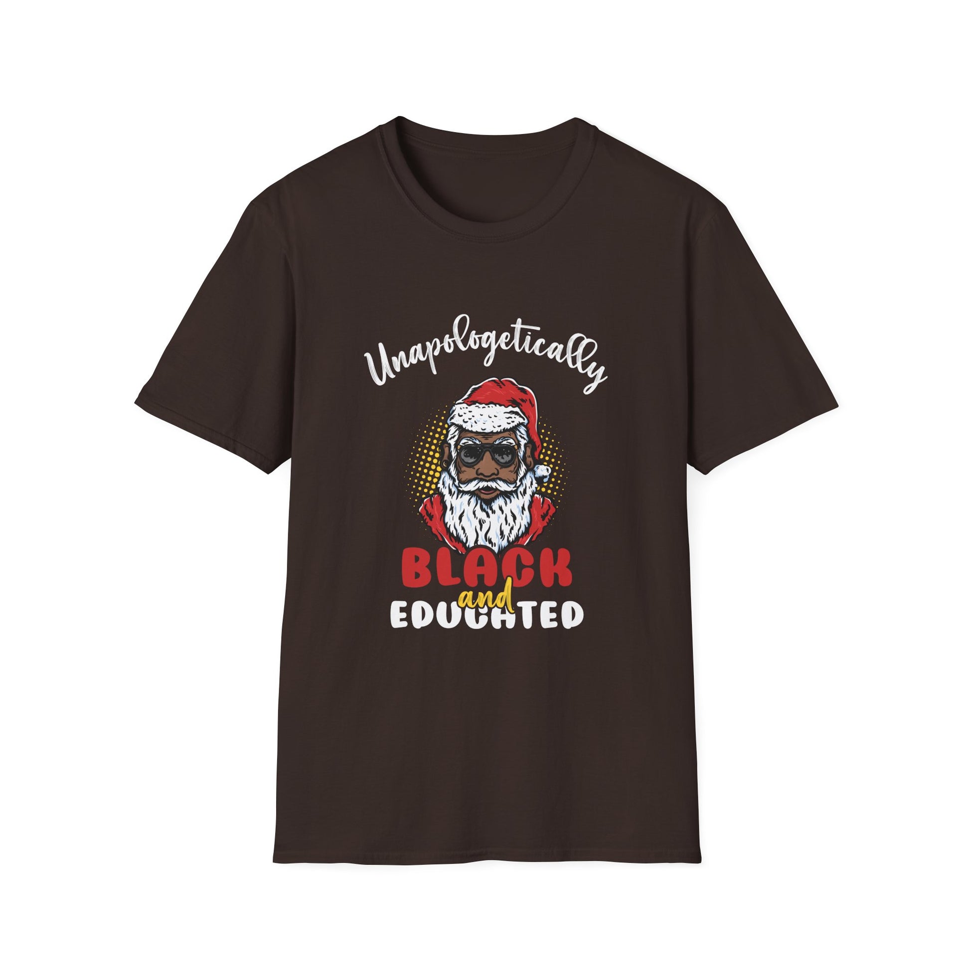 Unisex T-Shirt — “Unapologetically Black and Educated” Santa Graphic Tee