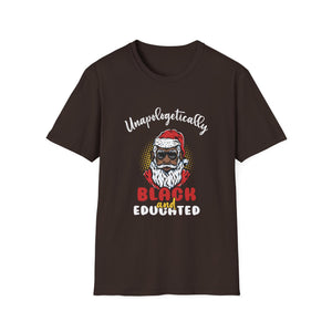 Unisex T-Shirt — “Unapologetically Black and Educated” Santa Graphic Tee