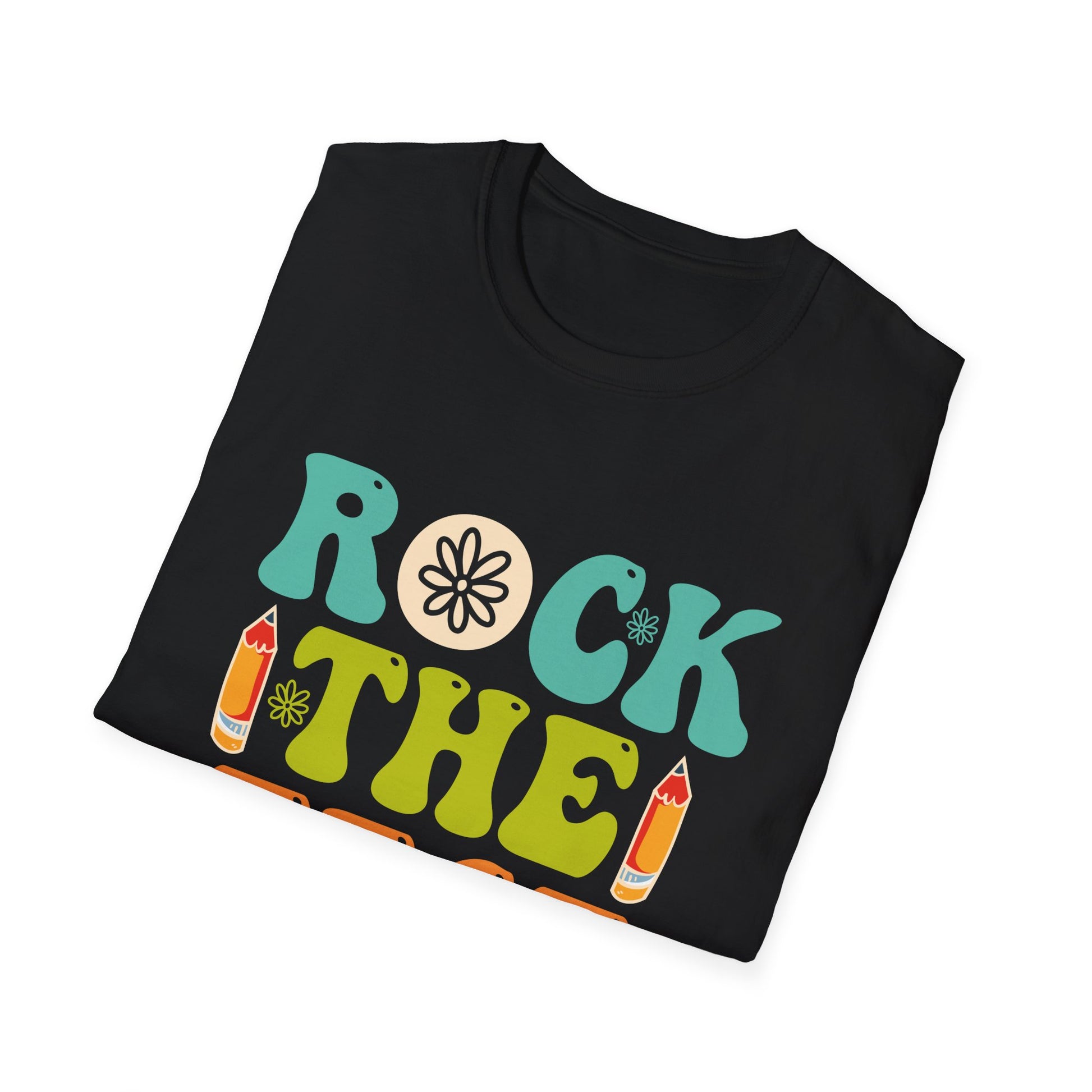 T-Shirt — "Rock the Test #TestDay" Retro Pencil Study Shirt