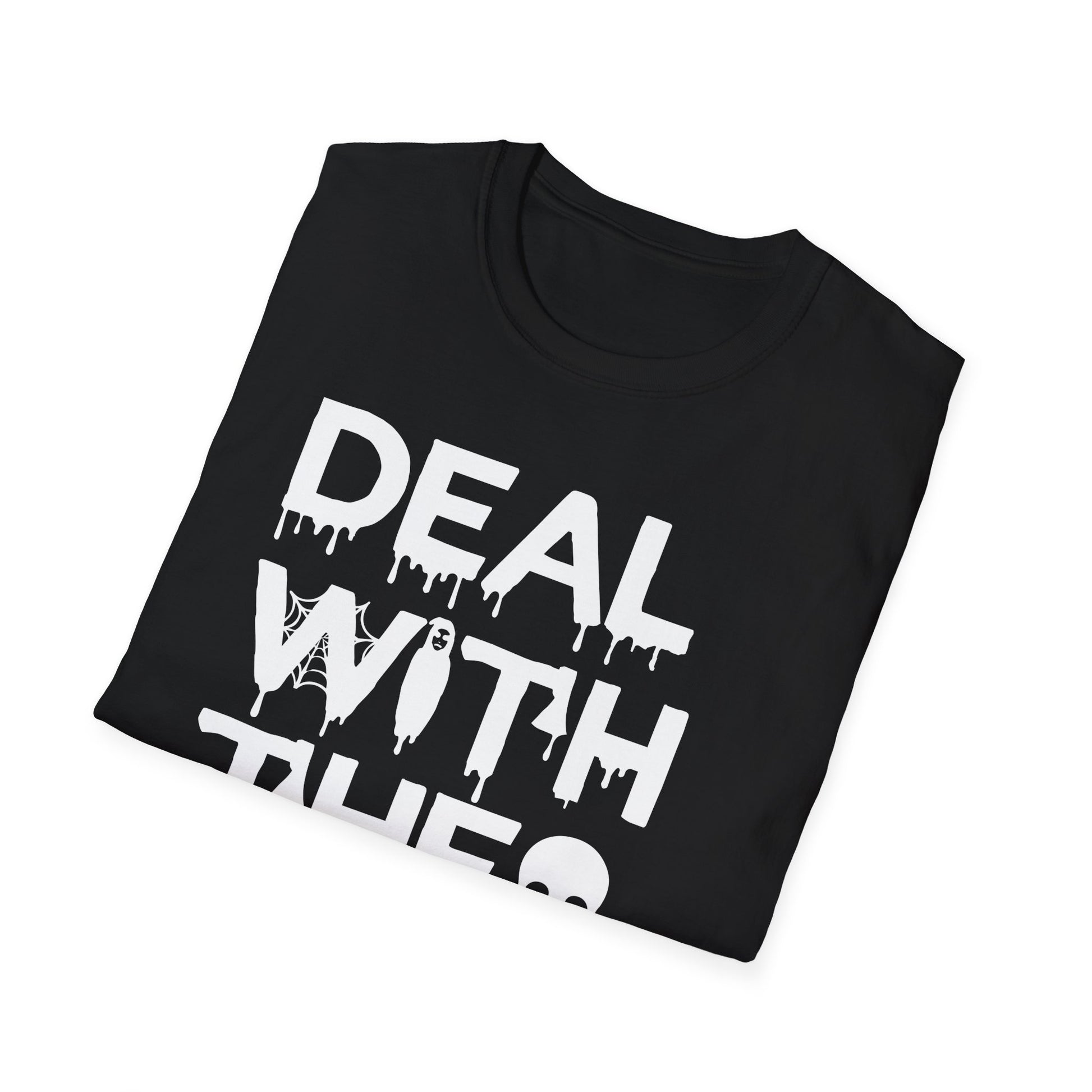 T-Shirt — “Deal With The Devil” Halloween Graphic Tee