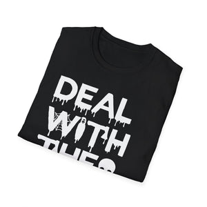T-Shirt — “Deal With The Devil” Halloween Graphic Tee
