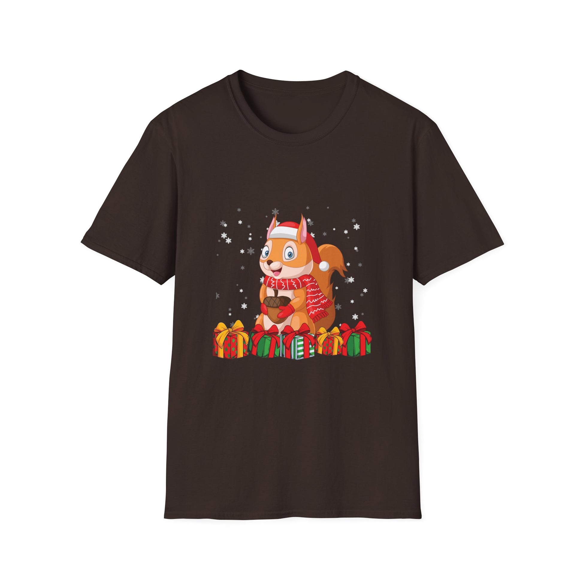 Merry xmas squirrel Christmas XMas christmas light Unisex Softstyle T-Shirt