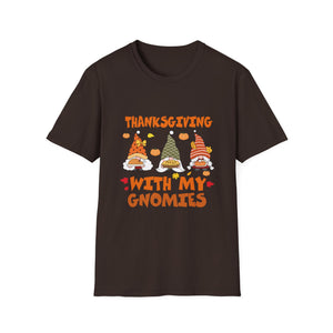 Thanksgiving With My Gnomies Happy Thanksgiving Gnome Fall  Unisex T-Shirt