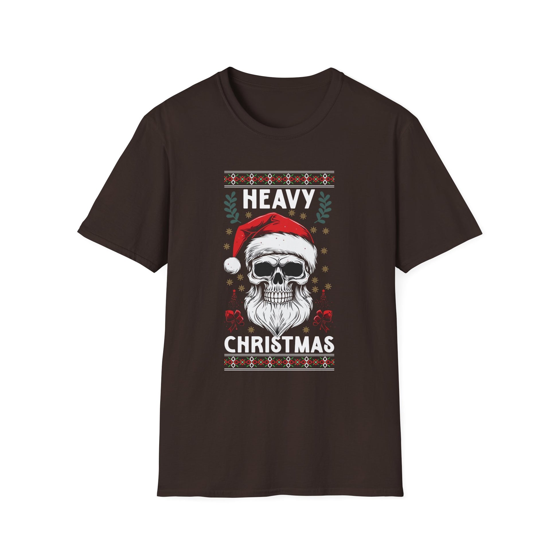 Heavy Christmas Skull T-Shirt — Santa Skull Holiday Metal Tee