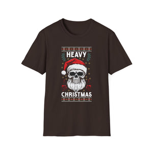 Heavy Christmas Skull T-Shirt — Santa Skull Holiday Metal Tee