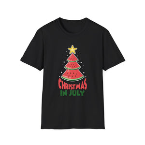 Christmas In July Watermelon Christmas Tree Unisex T-Shirt