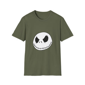 Jack Skellington Face T-Shirt — Halloween Gothic Graphic Tee