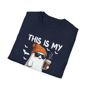 This Is My Halloween Shirt T-Shirt — Cute Ghost Pumpkin Beanie Coffee Tee