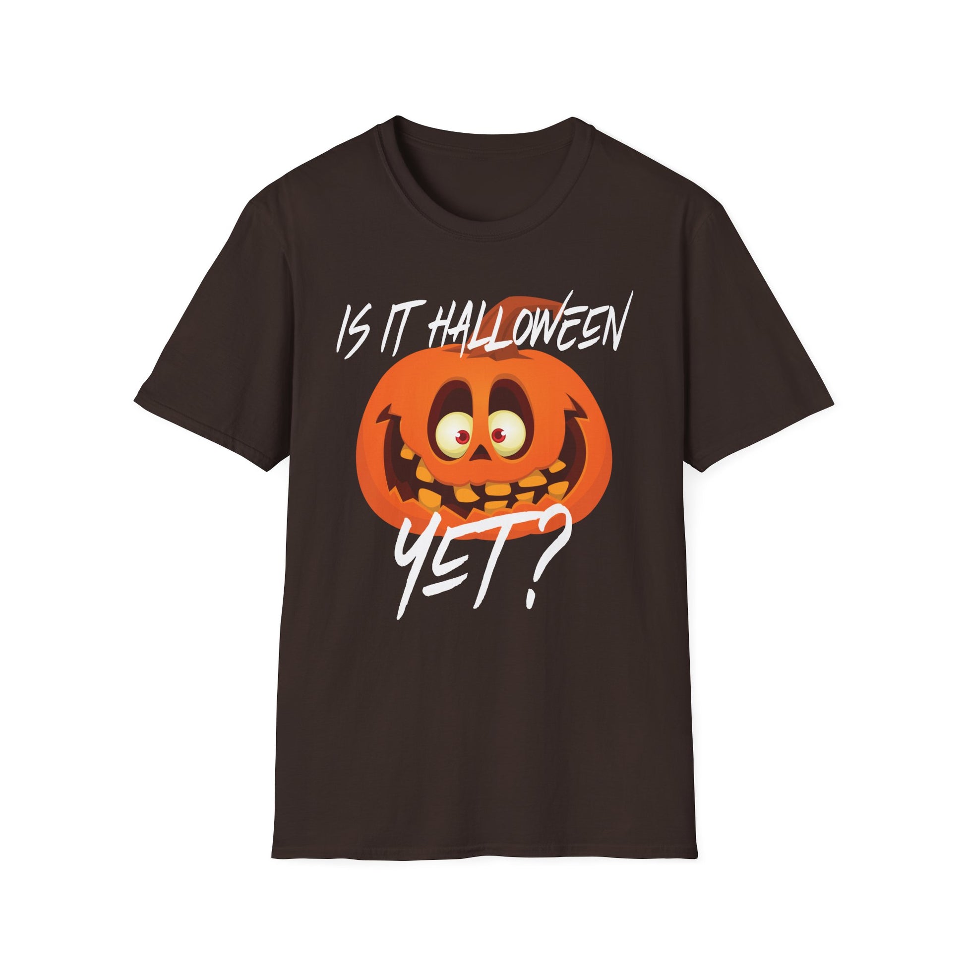 Halloween T-Shirt — "Is It Halloween Yet?" Funny Pumpkin Tee
