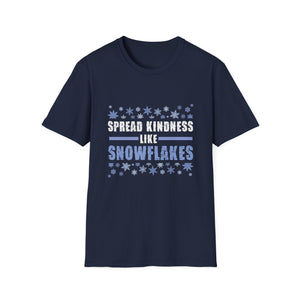 Xmas Themed Spread Kindness Like Snowflakes Merry Christmas T-Shirt