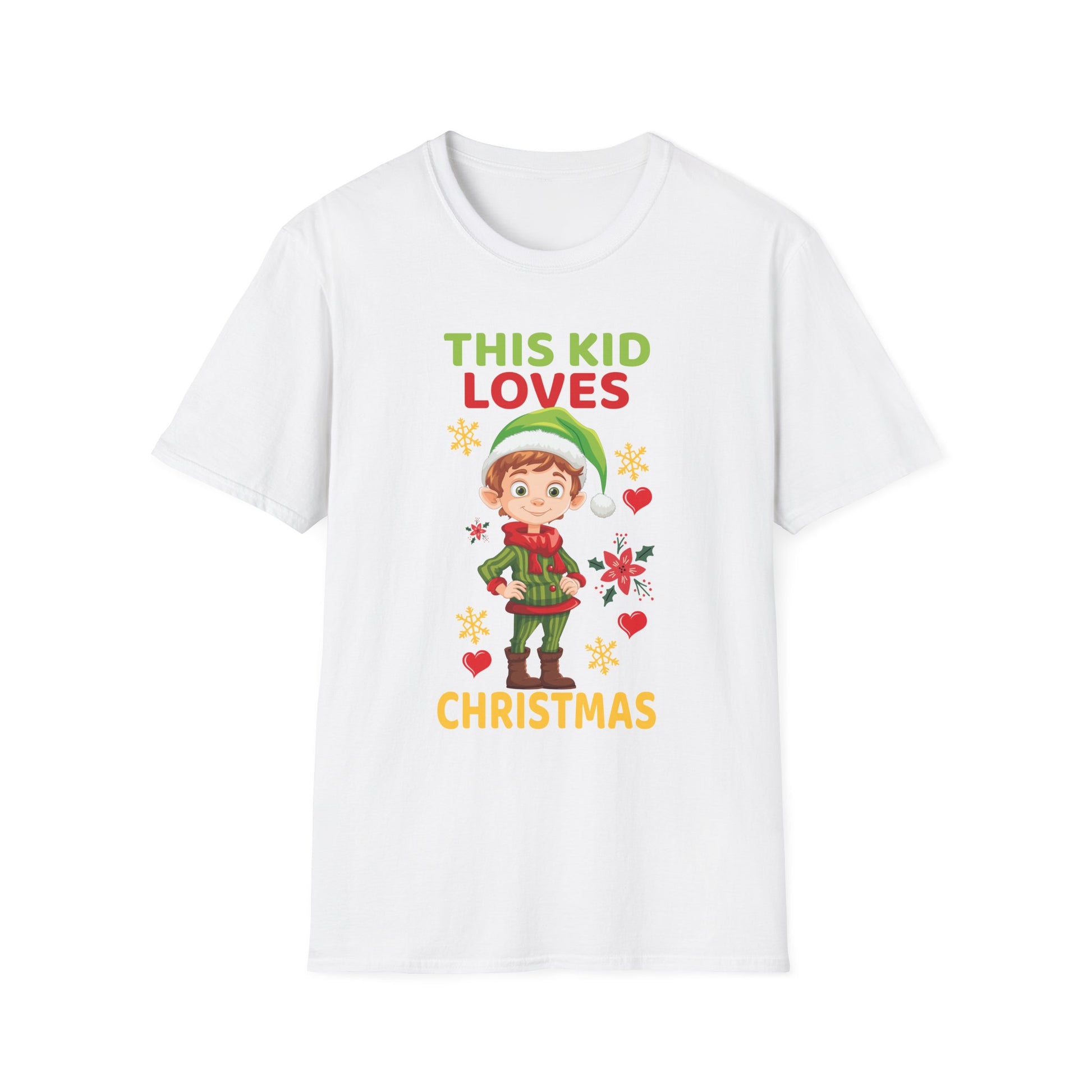 This Kid Loves Christmas Xmas Pajama Toddler Boys Girls Kids T-Shirt