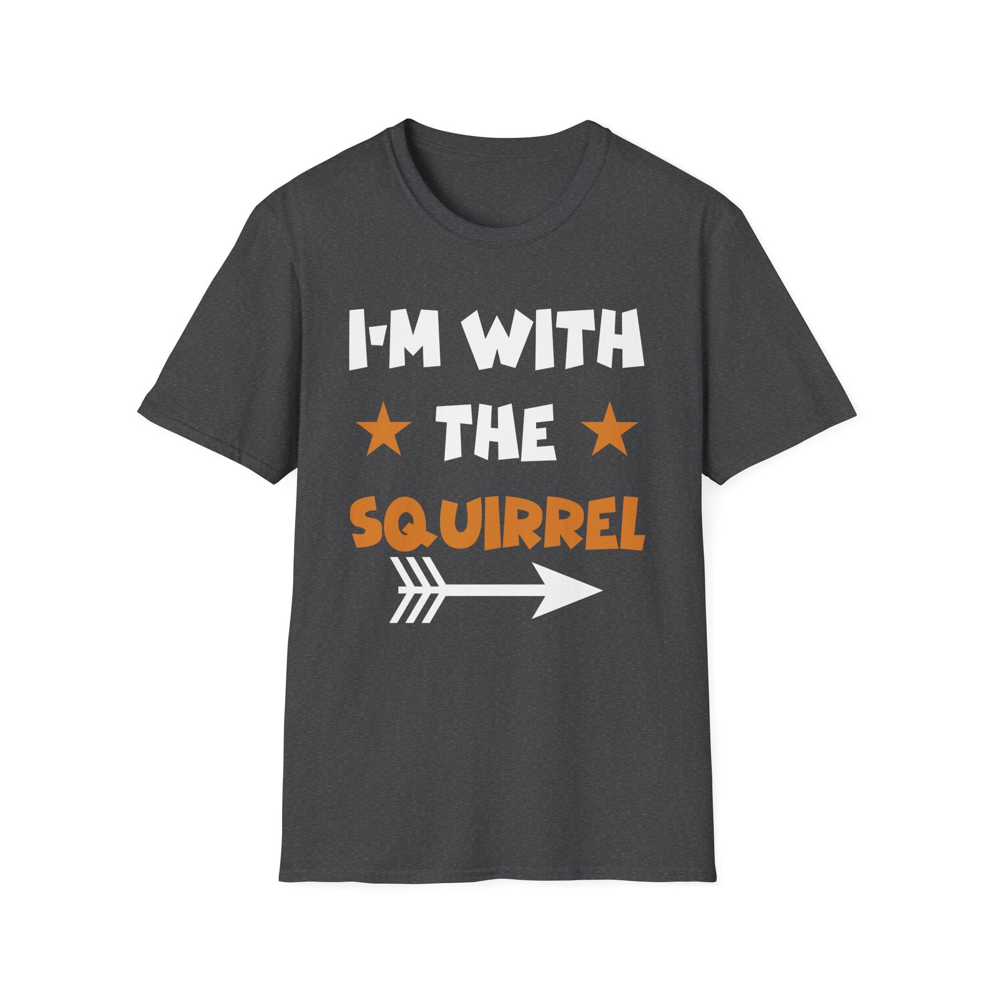 Squirrel Graphic T-Shirt — Retro Orange Stars Tee