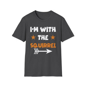 Squirrel Graphic T-Shirt — Retro Orange Stars Tee