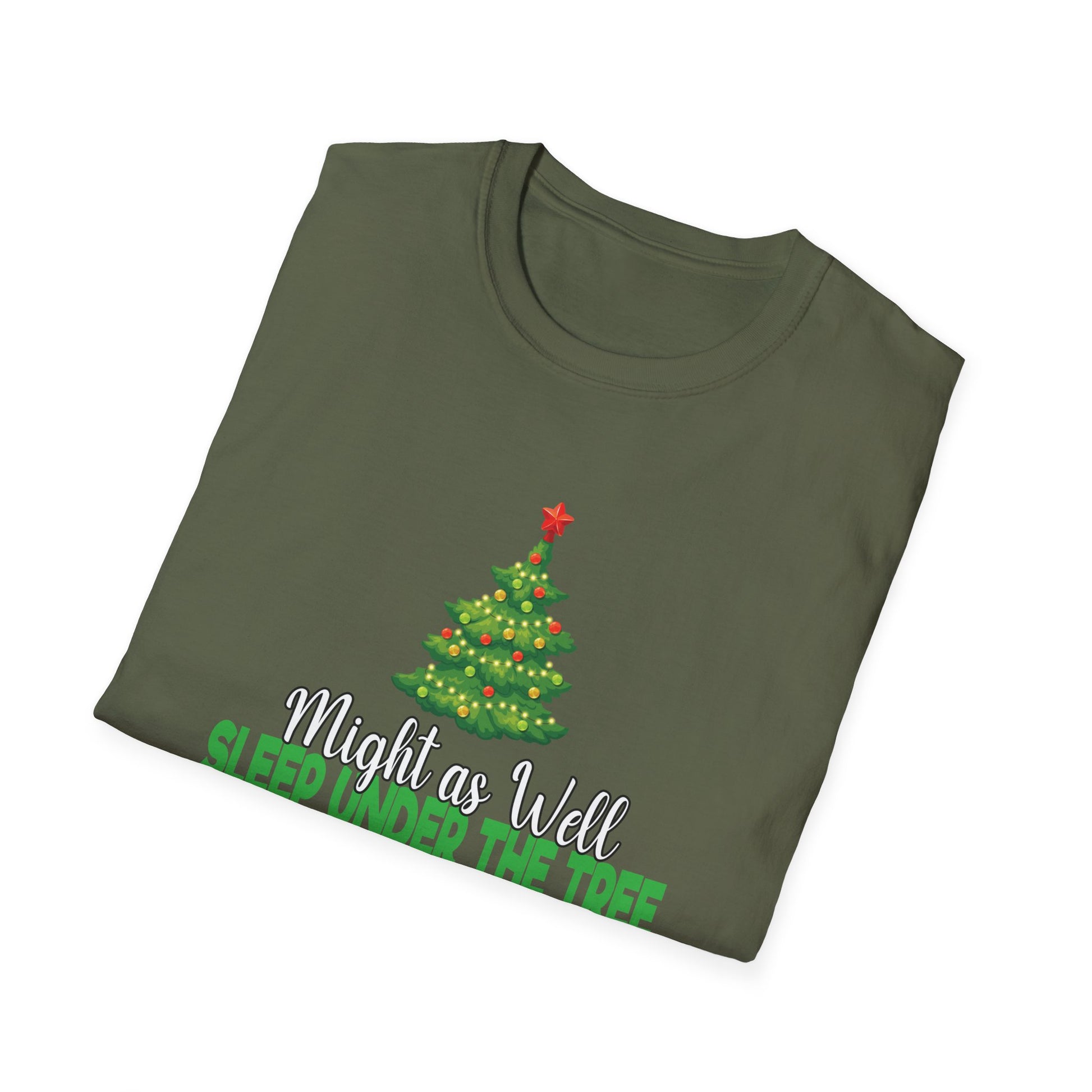Christmas T-Shirt – "Might as Well Sleep Under the Tree 'Cause We All Know I'm the Gift' Festive Holiday Tee
