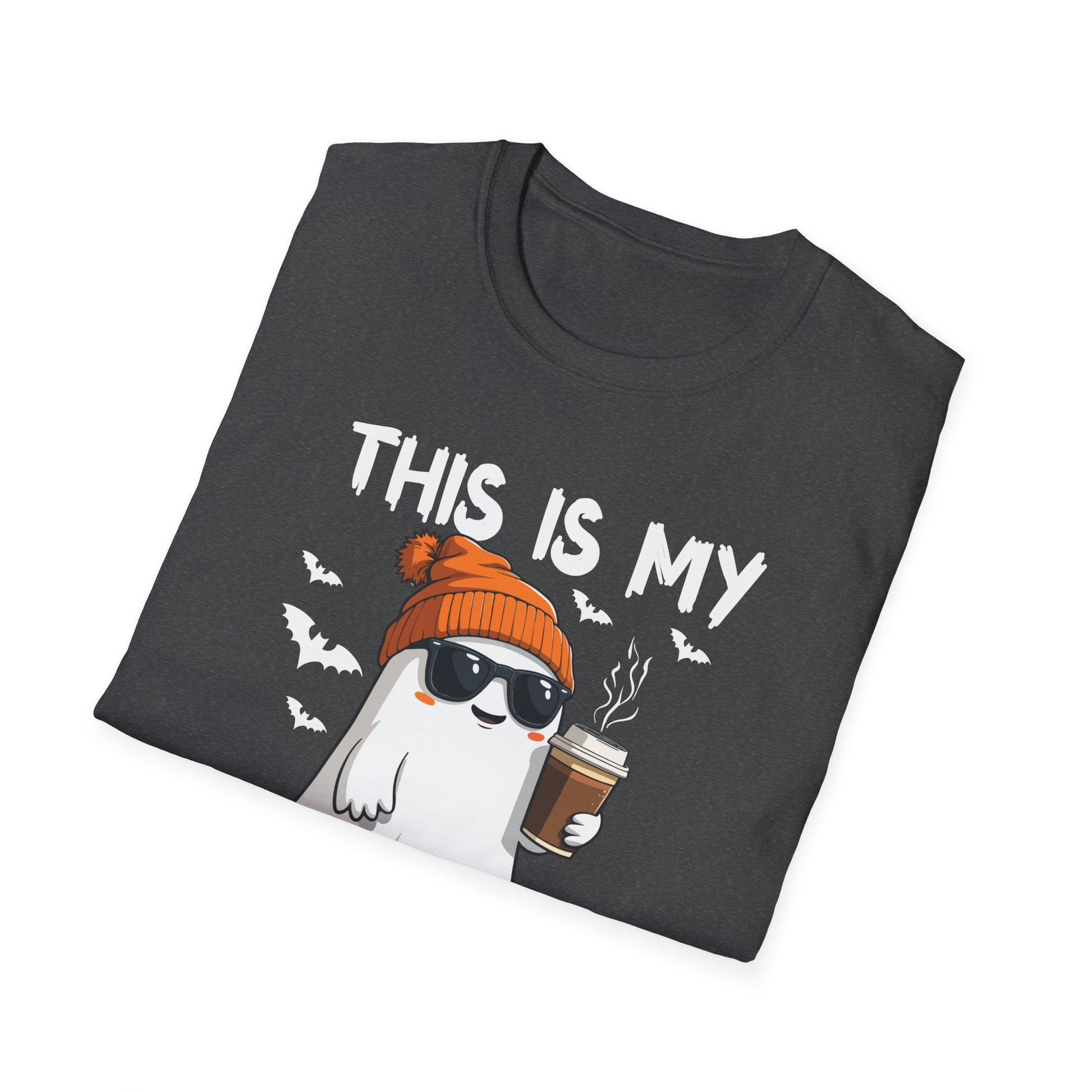This Is My Halloween Shirt T-Shirt — Cute Ghost Pumpkin Beanie Coffee Tee